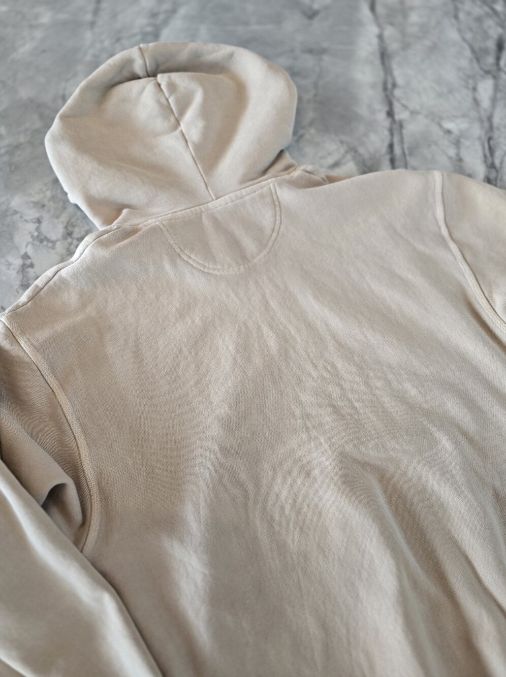 Stussy Men's Beige Logo Hoodie - Size Large - Picture 5 of 7